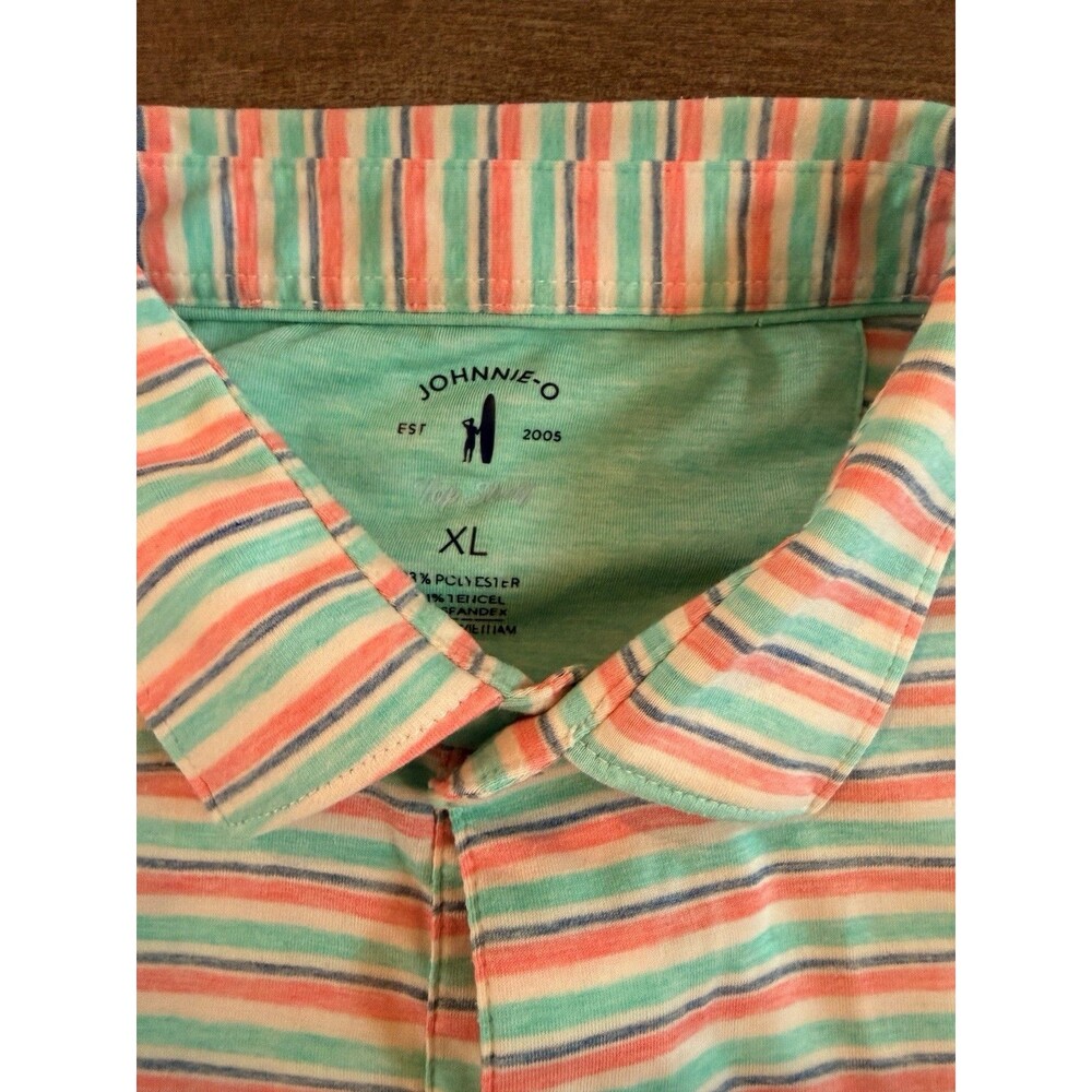 Johnnie O Polo Size XL Lot Of 3 Golf Shirts Solid Striped Blue White Pink LNC - Picture 12 of 13